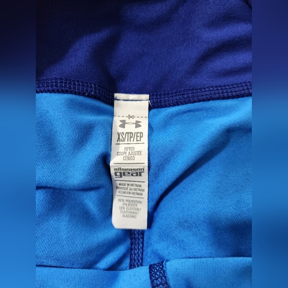 Under Armour Blue Space Dye Crop Leggings - Picture 5 of 5